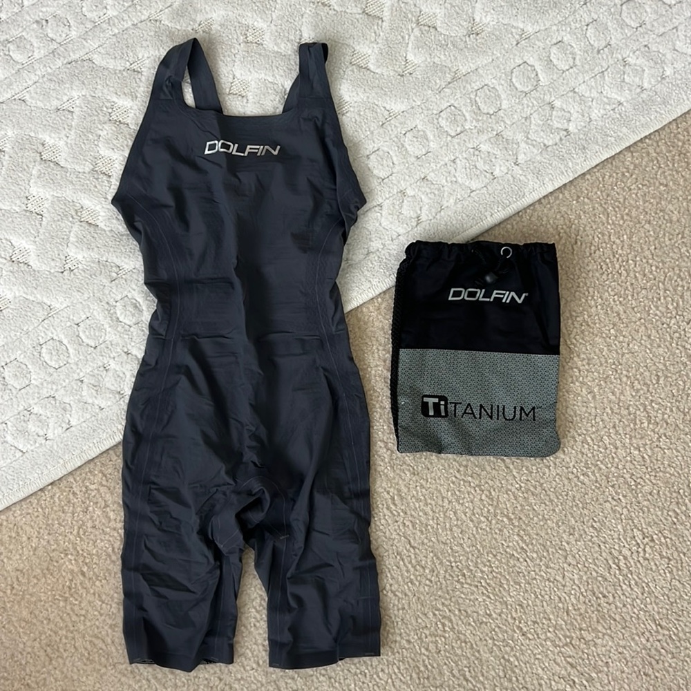 Women’s Titanium 22 Open Back Tech Suit Dolfin in Steel